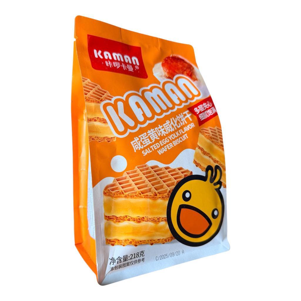 KLKM Salty Wafer Biscuits 218g 咔啰卡曼咸蛋黄味威化饼干