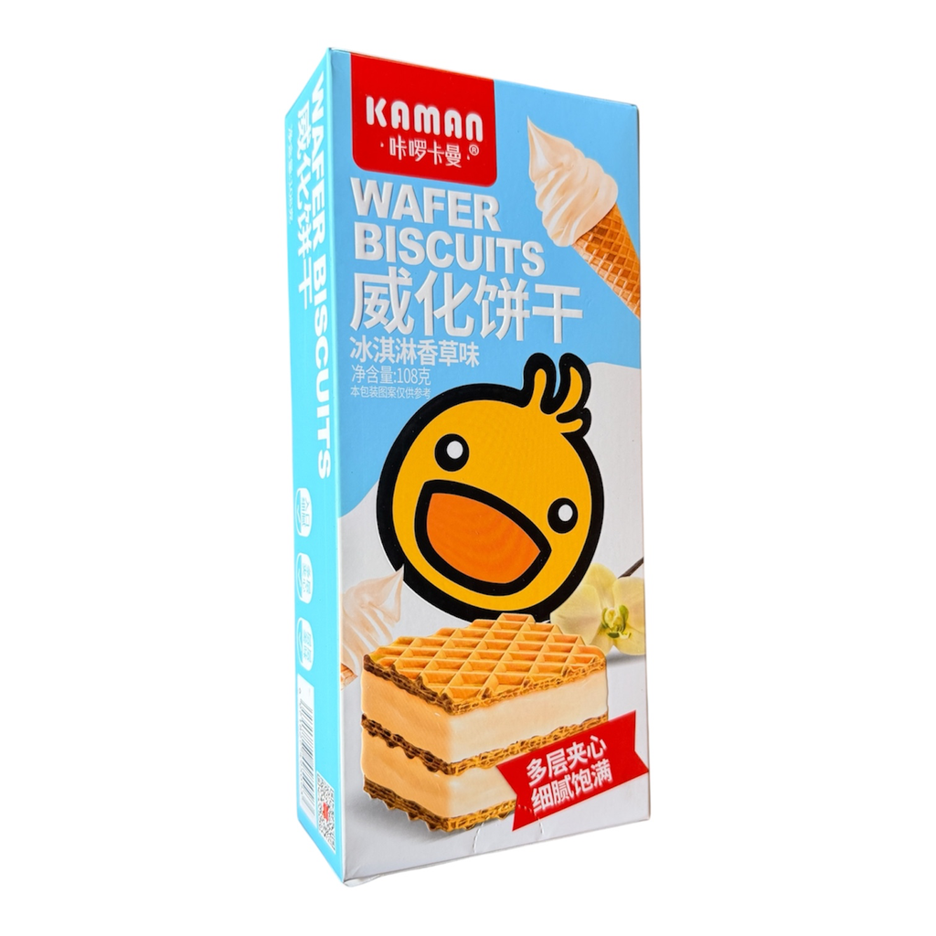 KLKM Vanlina Wafer Biscuits 108g 咔啰卡曼威化饼干-冰淇淋香草味